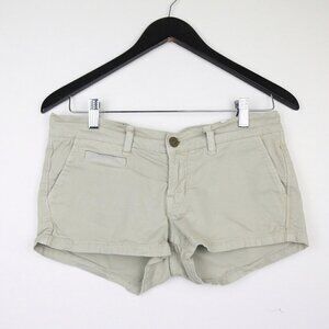 All Saints Spitalfield Farndale White Lowrise Short Cotton Shorts Size 10